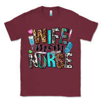 Burgundy wife mom nurse Classic Tee - NancyCooperArtShop