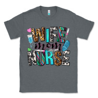 Charcoal Heather wife mom nurse Classic Tee - NancyCooperArtShop