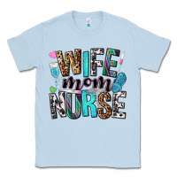 Dusty Blue wife mom nurse Classic Tee - NancyCooperArtShop