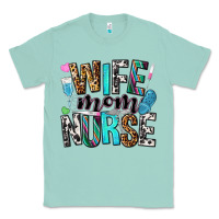 Seafoam wife mom nurse Classic Tee - NancyCooperArtShop