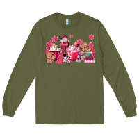 Army Green pink gingerbread coffee Long Sleeve Tee - MaliasSmallBusiness