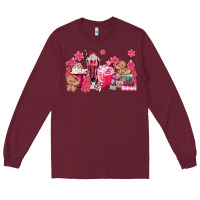 Burgundy pink gingerbread coffee Long Sleeve Tee - MaliasSmallBusiness