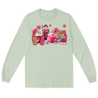 Matcha pink gingerbread coffee Long Sleeve Tee - MaliasSmallBusiness