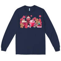 Navy pink gingerbread coffee Long Sleeve Tee - MaliasSmallBusiness