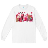 White pink gingerbread coffee Long Sleeve Tee - MaliasSmallBusiness