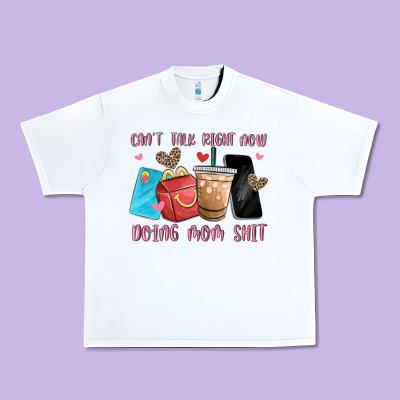 Can't Talk Right Now Doing Mom Shit Urban Heavy Tee Designed By Maliassmallbusiness