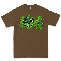 Cacao cowhide and leopard shamrocks Premium Tee - AdoDesignShop