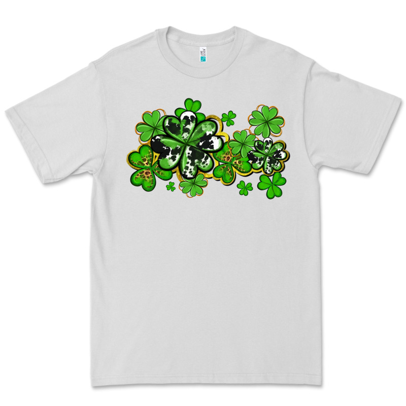 Cowhide And Leopard Shamrocks Premium Tee by AdoDesignShop | Teevron