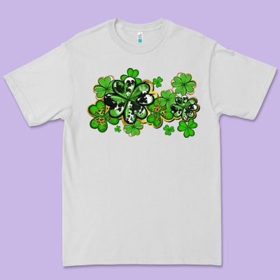 Cowhide And Leopard Shamrocks Premium Tee Designed By Adodesignshop