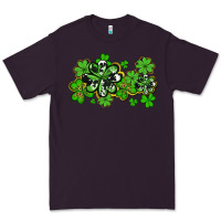 Plum cowhide and leopard shamrocks Premium Tee - AdoDesignShop