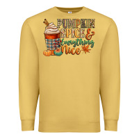 Antique Gold pumpkin spice and everything nice Premium Sweatshirt - CowGirlArtShop