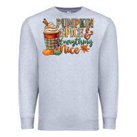 Heather Grey pumpkin spice and everything nice Premium Sweatshirt - CowGirlArtShop