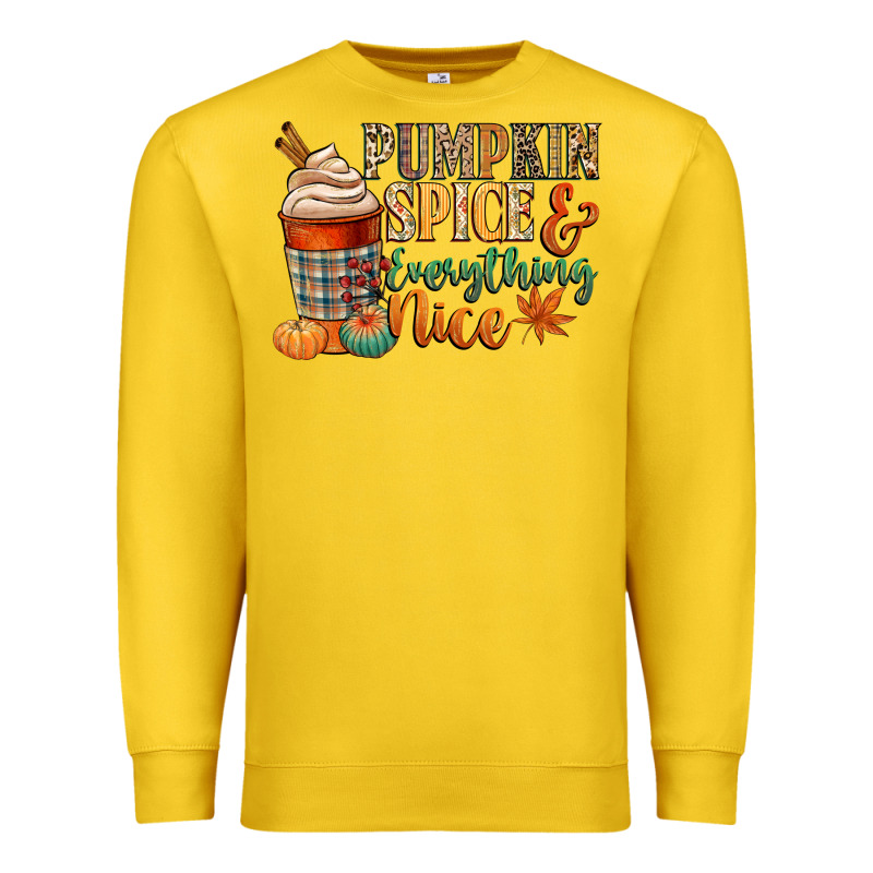 Pumpkin Spice And Everything Nice Premium Sweatshirt by CowGirlArtShop | Teevron