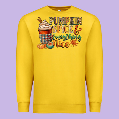 Pumpkin Spice And Everything Nice Premium Sweatshirt Designed By Cowgirlartshop