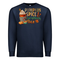 Navy pumpkin spice and everything nice Premium Sweatshirt - CowGirlArtShop