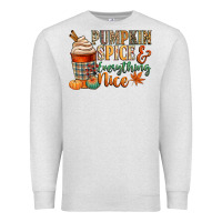 Oatmeal Heather pumpkin spice and everything nice Premium Sweatshirt - CowGirlArtShop