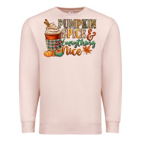 Pale Pink pumpkin spice and everything nice Premium Sweatshirt - CowGirlArtShop