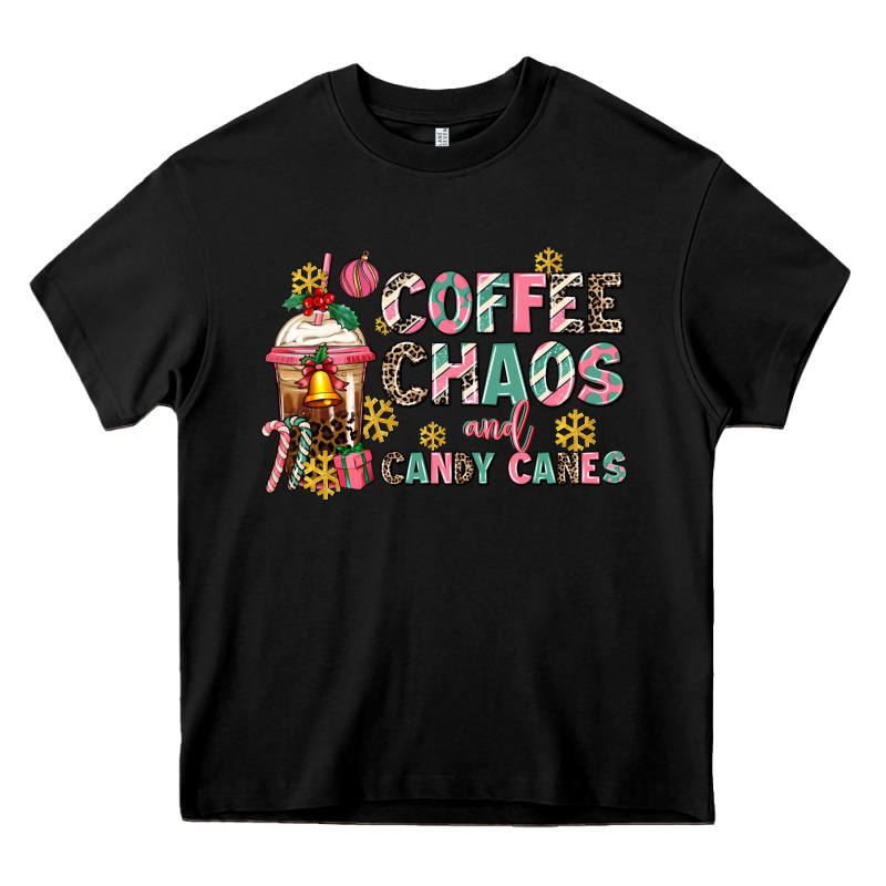 Coffee Chaos And Candy Canes Heavy Core Tee by AdoDesignShop | Teevron