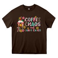 Chocolate Brown coffee chaos and candy canes Heavy Core Tee - AdoDesignShop