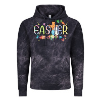 Cloud Black easter cross with bunny Vintage Hoodie - MaliasSmallBusiness