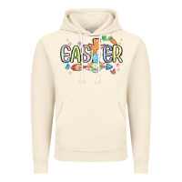 Vintage Artic easter cross with bunny Vintage Hoodie - MaliasSmallBusiness