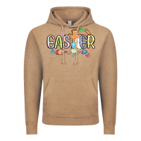 Vintage Coffee easter cross with bunny Vintage Hoodie - MaliasSmallBusiness