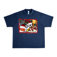 Navy christmas sports background Urban Heavy Tee - AdoDesignShop