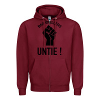 Burgundy Bad Spellers Zipper Hoodie - Bettercallsaul