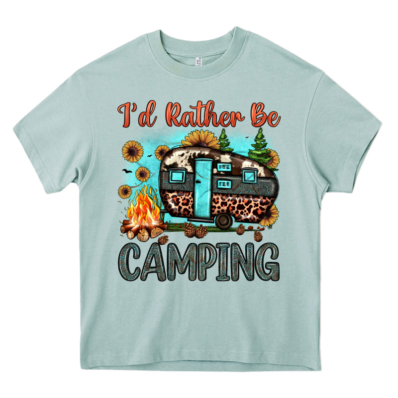 I'd Rather Be Camping Heavy Core Tee by JahusDesignShop | Teevron
