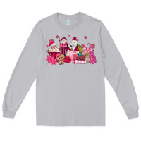 Moon Dust pink santa coffee Long Sleeve Tee - MaliasSmallBusiness