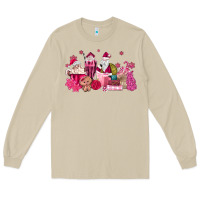 Mushroom pink santa coffee Long Sleeve Tee - MaliasSmallBusiness