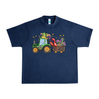 Navy mardi gras tractor Urban Heavy Tee - MaliasSmallBusiness