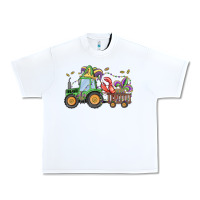 White mardi gras tractor Urban Heavy Tee - MaliasSmallBusiness