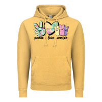 Vintage Mustard peace love peeps Vintage Hoodie - MaliasSmallBusiness