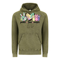 Vintage Olive peace love peeps Vintage Hoodie - MaliasSmallBusiness