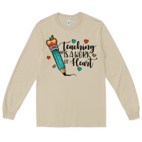 Mushroom teaching i̇s a work of heart Long Sleeve Tee - JahusDesignShop