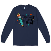 Navy teaching i̇s a work of heart Long Sleeve Tee - JahusDesignShop