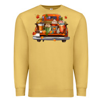 Antique Gold coffee cups truck Premium Sweatshirt - CowGirlArtShop