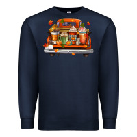 Navy coffee cups truck Premium Sweatshirt - CowGirlArtShop
