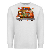 Oatmeal Heather coffee cups truck Premium Sweatshirt - CowGirlArtShop