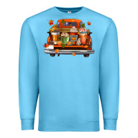 Ocean Blue coffee cups truck Premium Sweatshirt - CowGirlArtShop