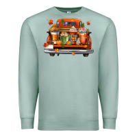 Seafoam coffee cups truck Premium Sweatshirt - CowGirlArtShop