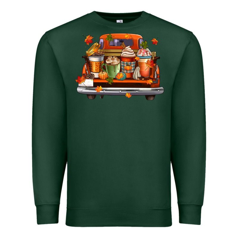 Coffee Cups Truck Premium Sweatshirt by CowGirlArtShop | Teevron
