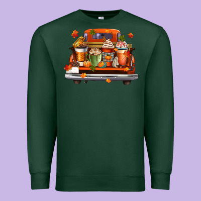 Coffee Cups Truck Premium Sweatshirt Designed By Cowgirlartshop