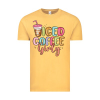 Vintage Mustard iced coffee girly Vintage Tee - MaliasSmallBusiness