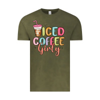 Vintage Olive iced coffee girly Vintage Tee - MaliasSmallBusiness