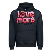 Navy love more worry less Urban Hoodie - FaDigitalArtStudio