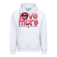 White love more worry less Urban Hoodie - FaDigitalArtStudio