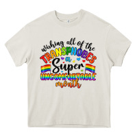 Cream wishing all of the transphobes uncomfortable month Heavy Core Tee - Artiststas