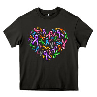 Asphalt cancer ribbon heart Heavy Core Tee - AdoDesignShop